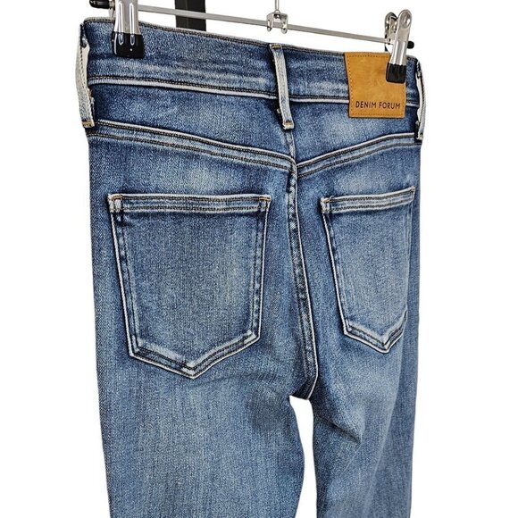 Denim Forum The Jane Mid Rise Boot Jeans Blue Size  25 - Picture 5 of 10